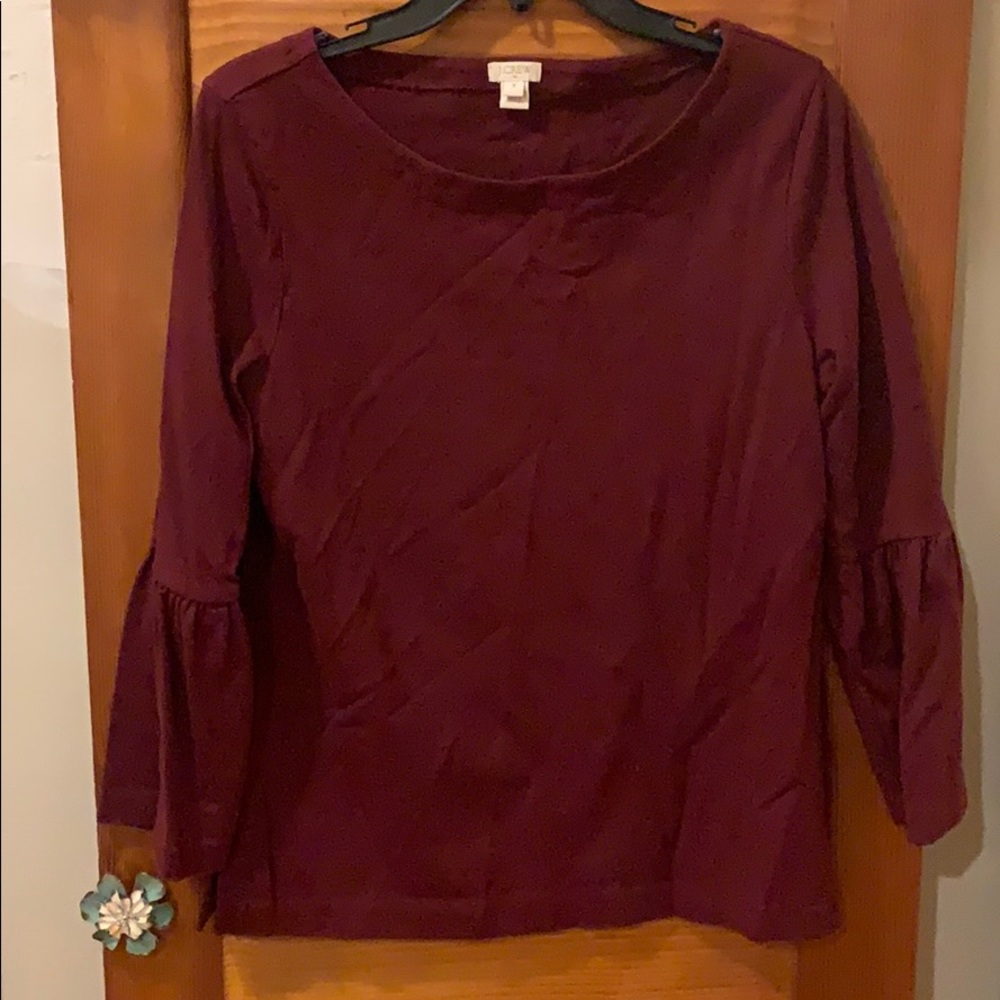 Bell sleeve red shirt